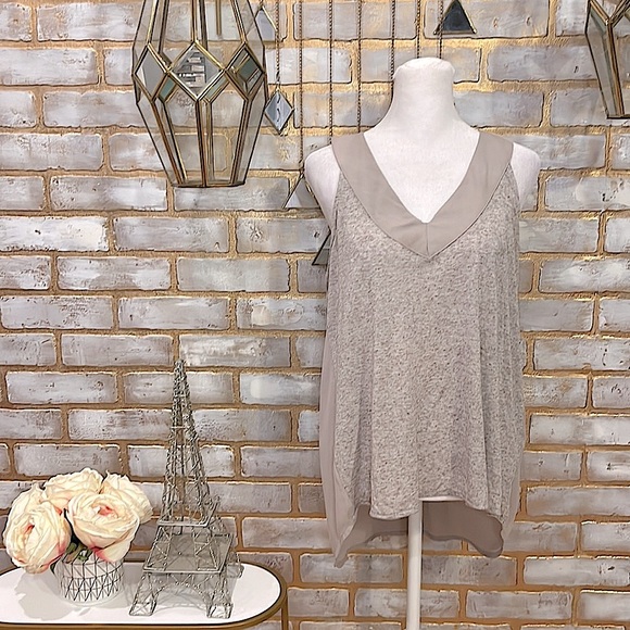 Harve Benard Tan Jersey T-Back Top, Size Small. - Picture 2 of 10